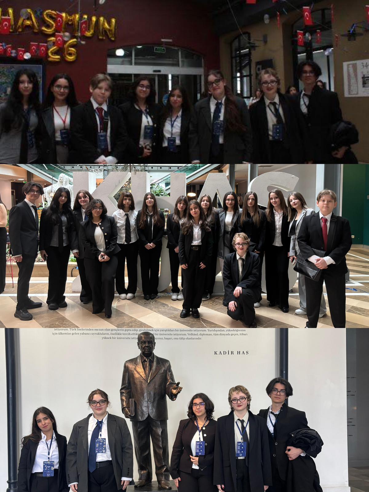 EDUKENT ÖĞRENCİLERİ KADİR HAS ÜNİVERSİTESİ MUN (MODEL UNITED NATIONS) ETKİNLİĞİNE KATILDI